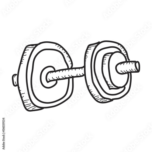 Simple doodle of a dumbell