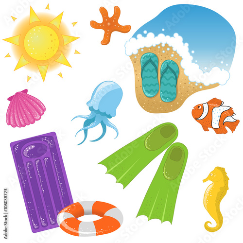 Vector vacation icon set