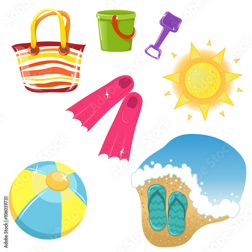 Vector vacation icon set