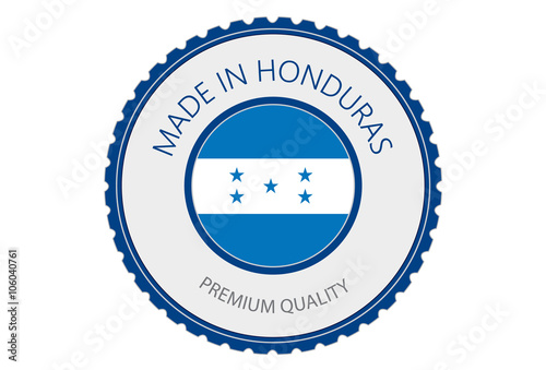 Made in Honduras Seal, Republic of Honduras Flag (Vector Art)