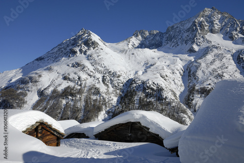 Paysage hivernal, Alpes suisses