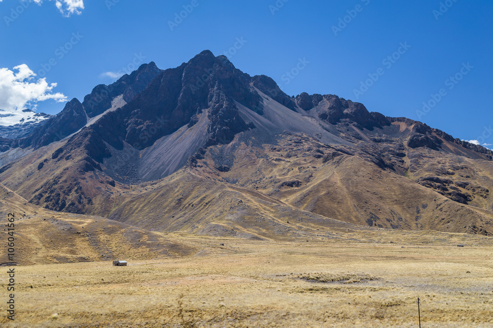 View of Andes mountains in  Peru