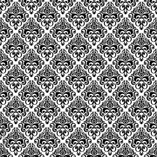 Vector seamless baroque damask luxury background