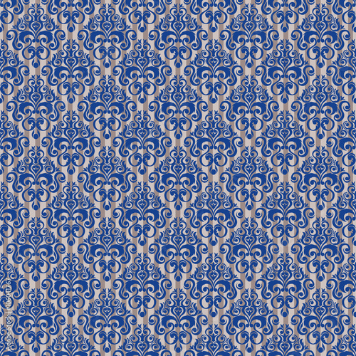 Vector seamless baroque damask luxury background