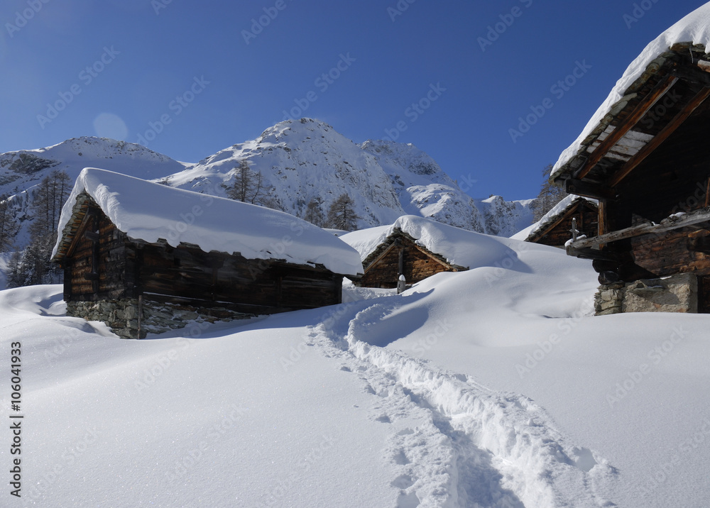 Paysage hivernal, Alpes Suisses