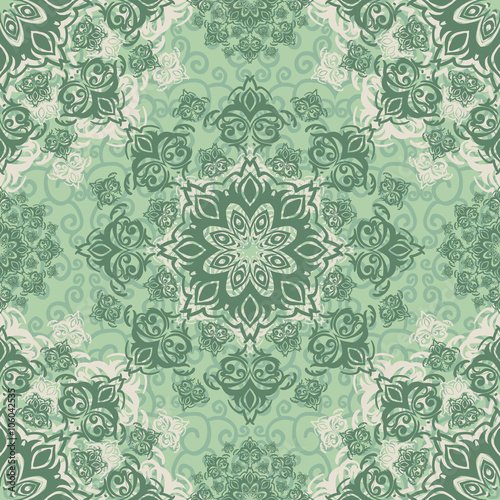 Vector seamless baroque damask luxury background