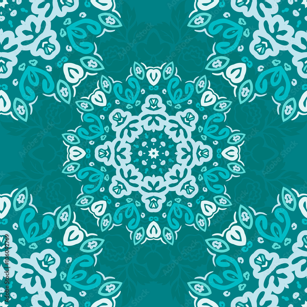 Fototapeta premium Vector seamless baroque damask luxury background