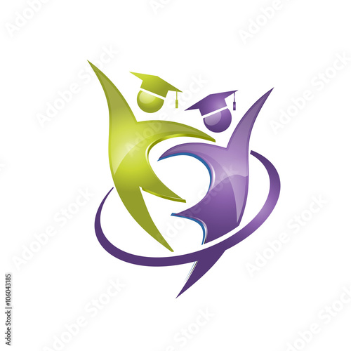 graduate happy figure modern concept of community and communications of success student graduation