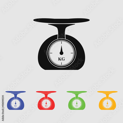 Weighing scales vector icon