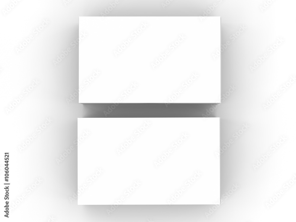white blank name card front and back