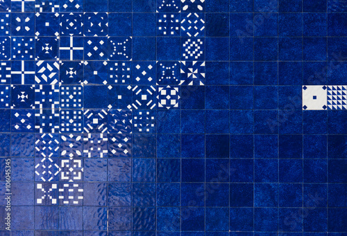 Azulejo portuguese ceramic tiles background