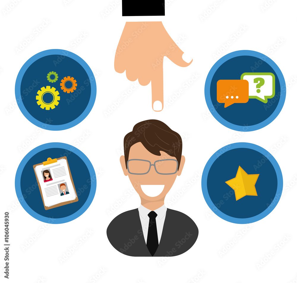 Job interview icon design Job interview icon design
