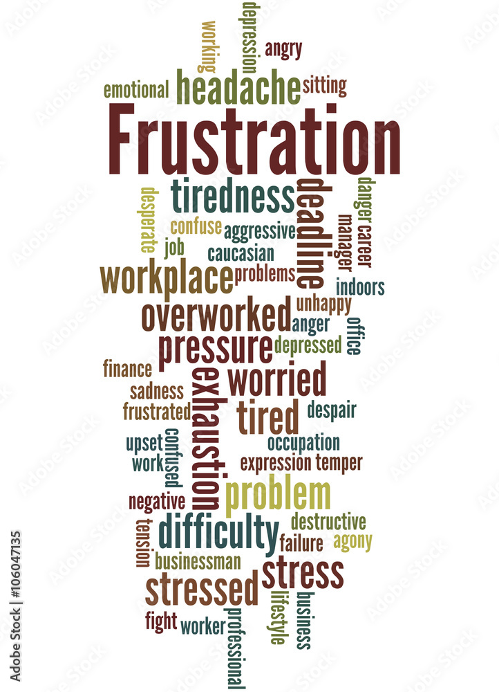Frustration, word cloud concept 8 Stock 일러스트레이션 Adobe Stock