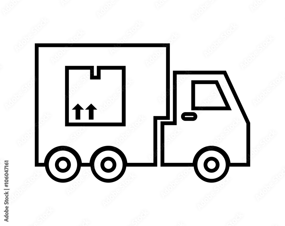 Logistic and truck icon design