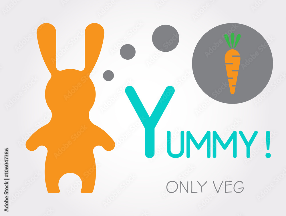 Obraz premium Rabbit yummy 1