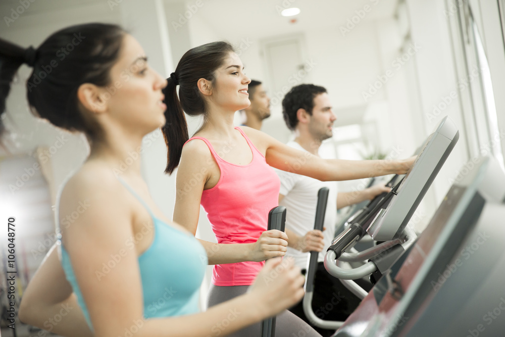 Young woman training in the gym