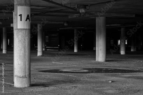 Abandoned parking lot. photo