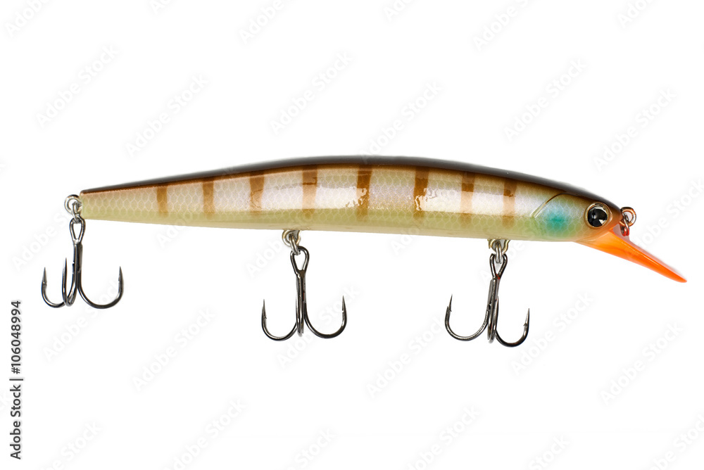 Fishing lure isolated on white background. Fishing lure isolated on white background.