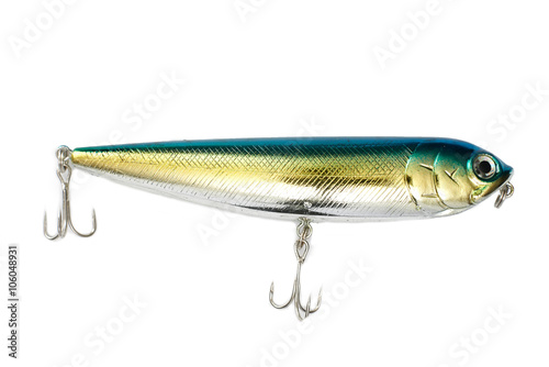 Fishing lure isolated on white background.