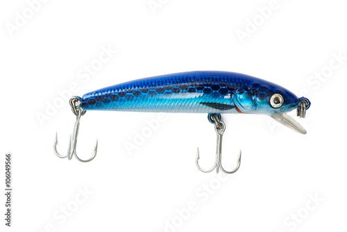 Fishing lure isolated on white background.