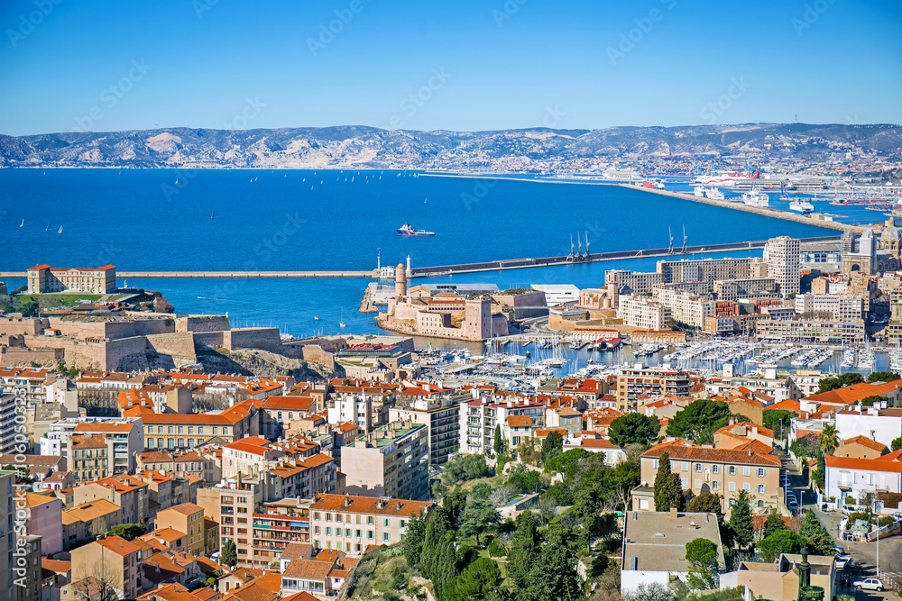 Panorama of Marseille, Provence, France