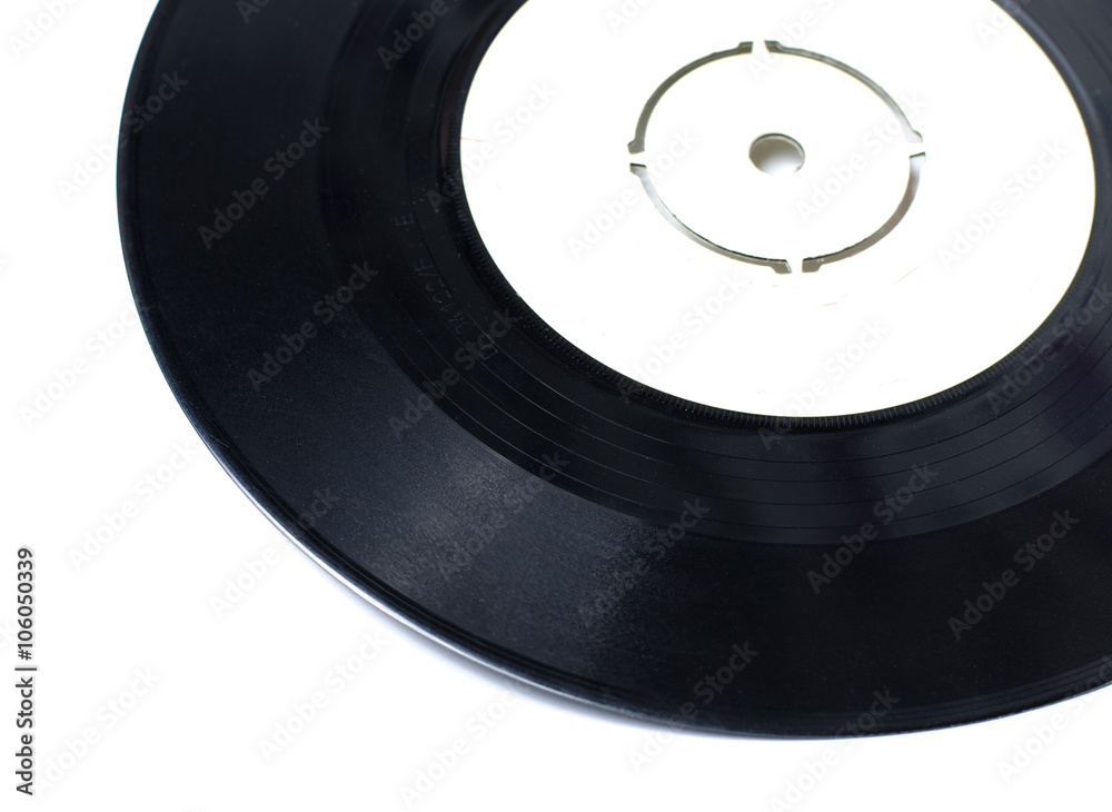 Vinyl record isolated on white background Vinyl record isolated on white background