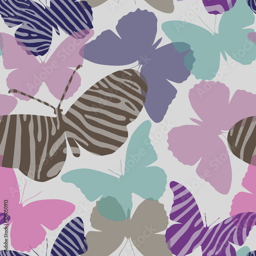 Seamless pattern with butterflies