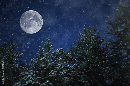 unusual moons in winter landscape