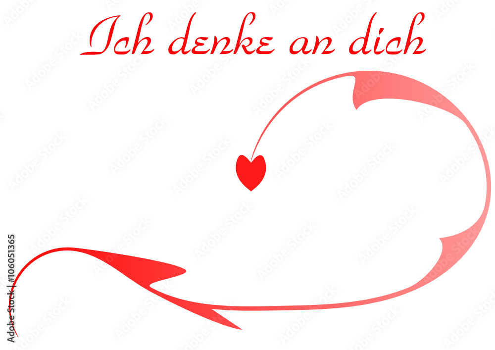 Florales Muster - Ich denke an dich
