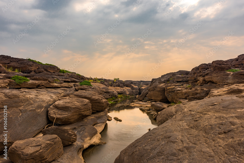 Thailand grand canyon (sam pan bok) at Ubon Ratchathani, Thailan