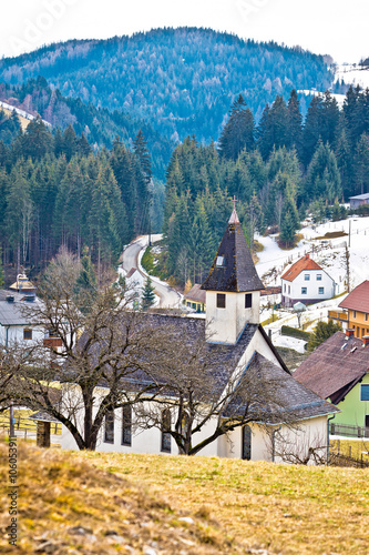 Alpine village of Kliening in Carinthia photo