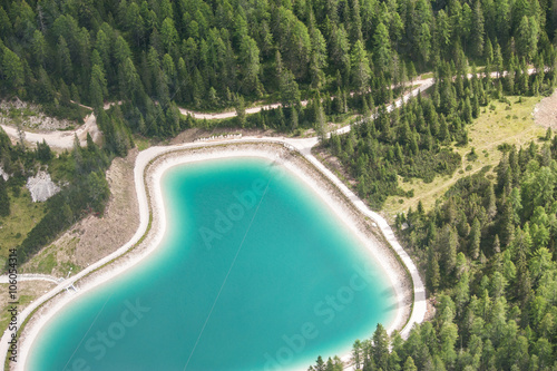 Le Tofane alpine lake, Dolomites