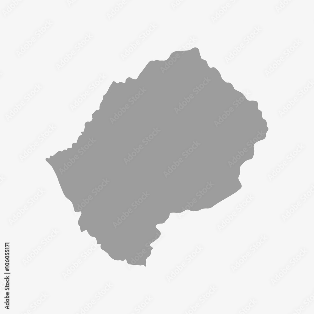 Naklejka Lesotho Map in gray on a white background