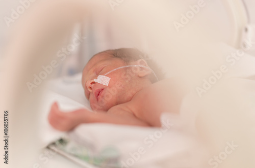 Premature newborn baby girl