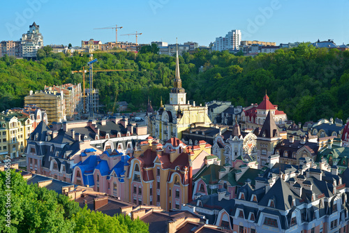 Vozdvizhenska and Honcharna street in Kiev photo