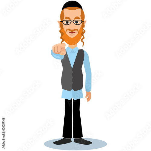 Jew points finger