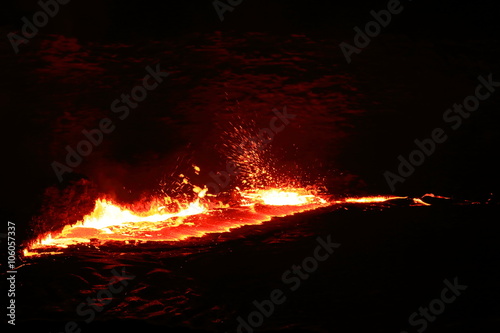 Burning lava lake in the Erta Ale volcano-Danakil-Ethiopia. 0205