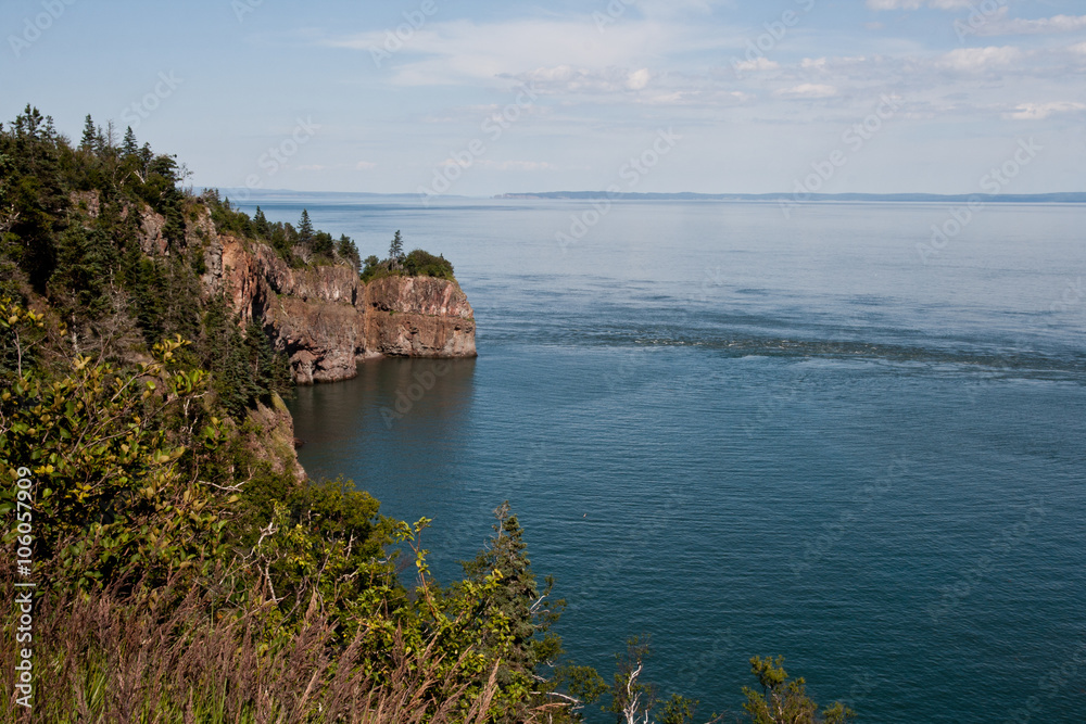 Jagged cliffs of the Bay of Fundy