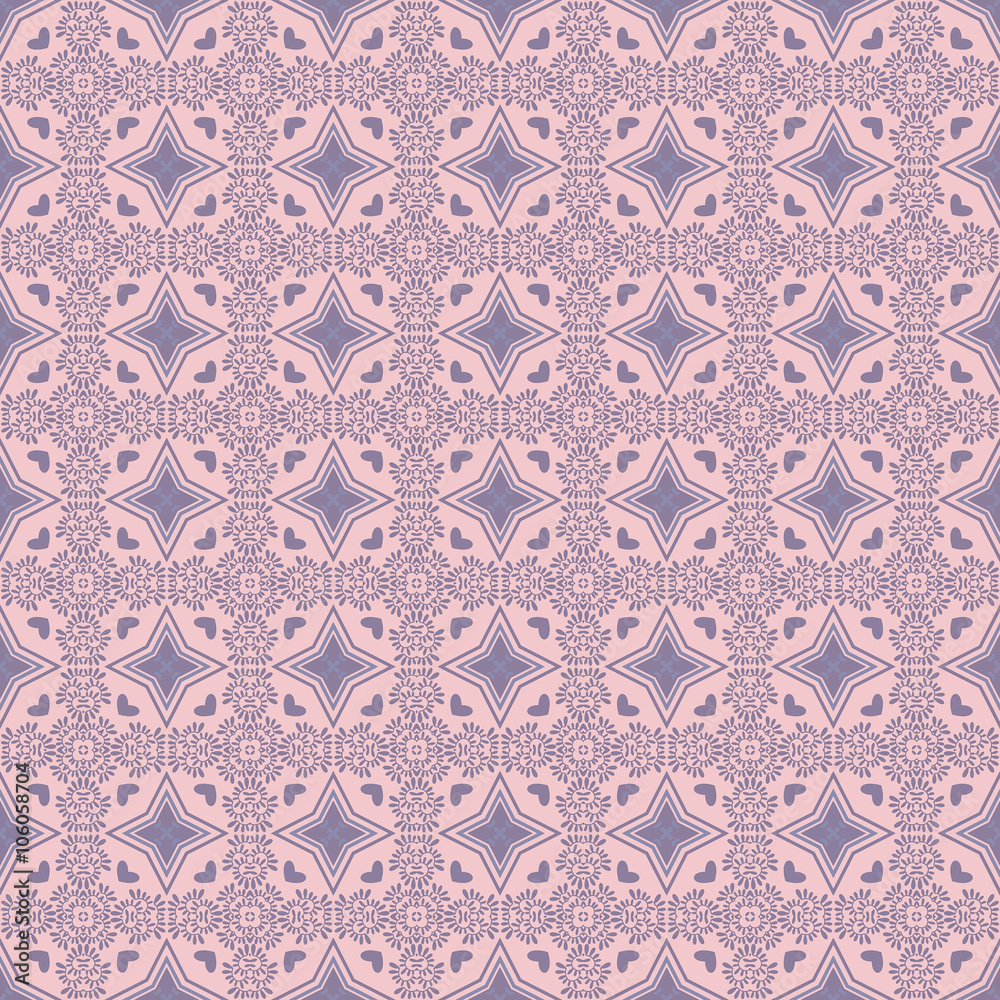 Seamless vintage wall-paper, Lilac
