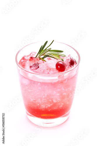 water with cranberry