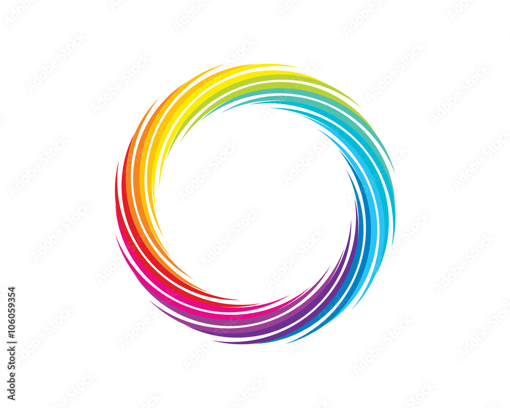 Rainbow Wave Logo Template Rainbow Wave Logo Template