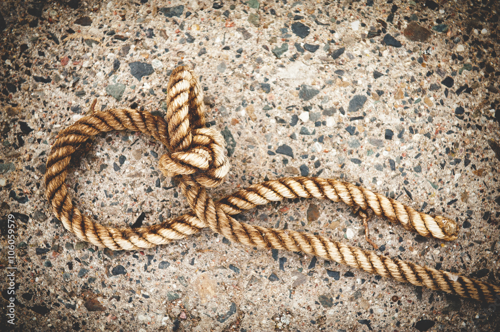 Obraz premium Close-up of a mooring rope