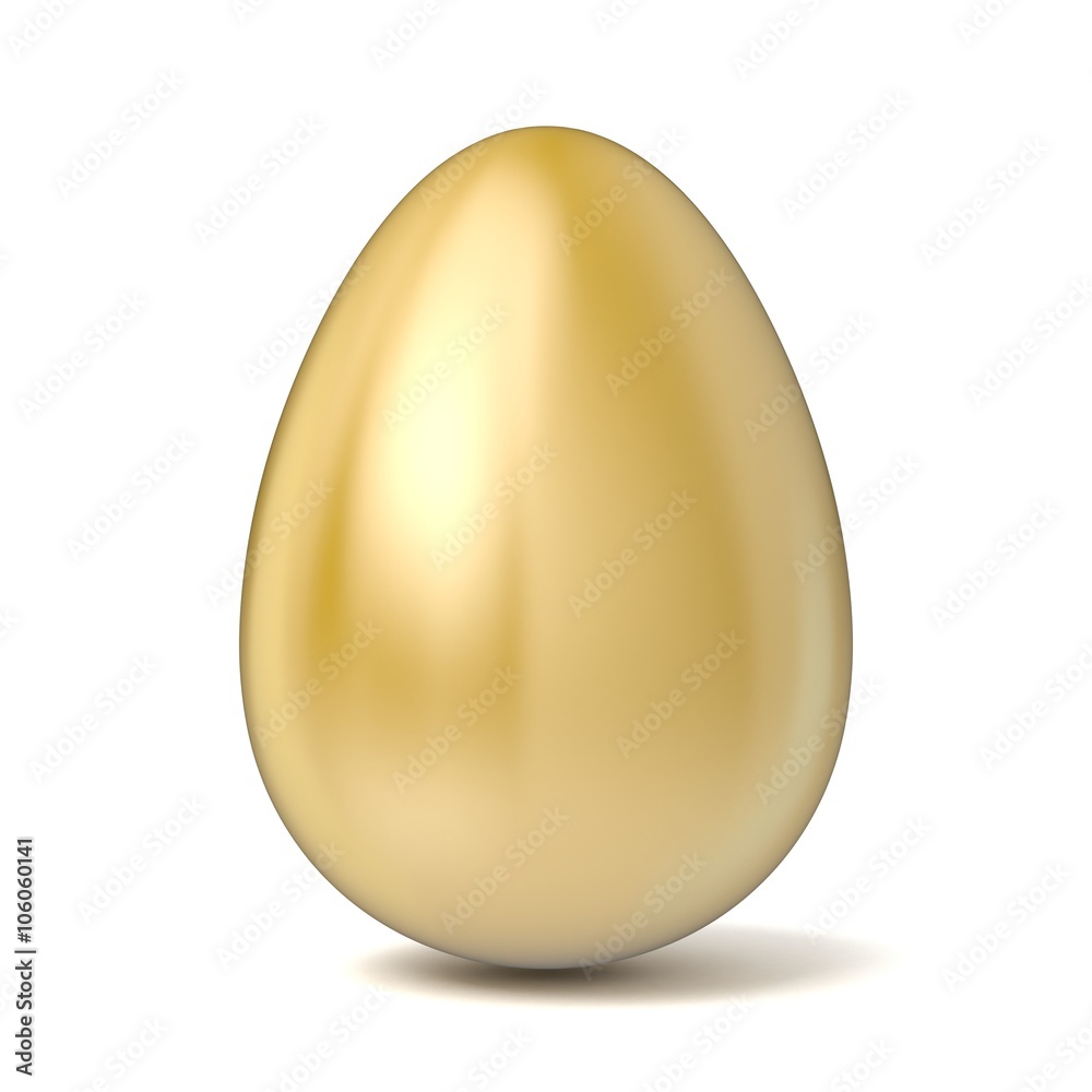 Golden egg. 3D render illustration isolated on white background Golden egg. 3D render illustration isolated on white background