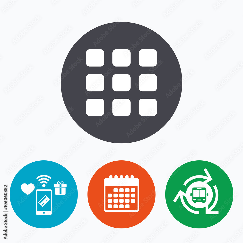 Thumbnails grid icon. Gallery view symbol. Thumbnails grid icon. Gallery view symbol.