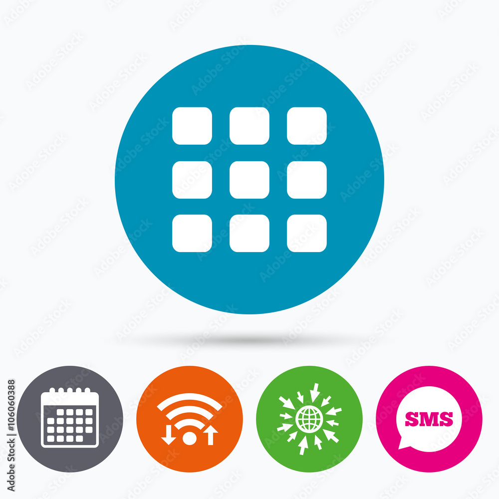 Thumbnails grid icon. Gallery view symbol. Thumbnails grid icon. Gallery view symbol.
