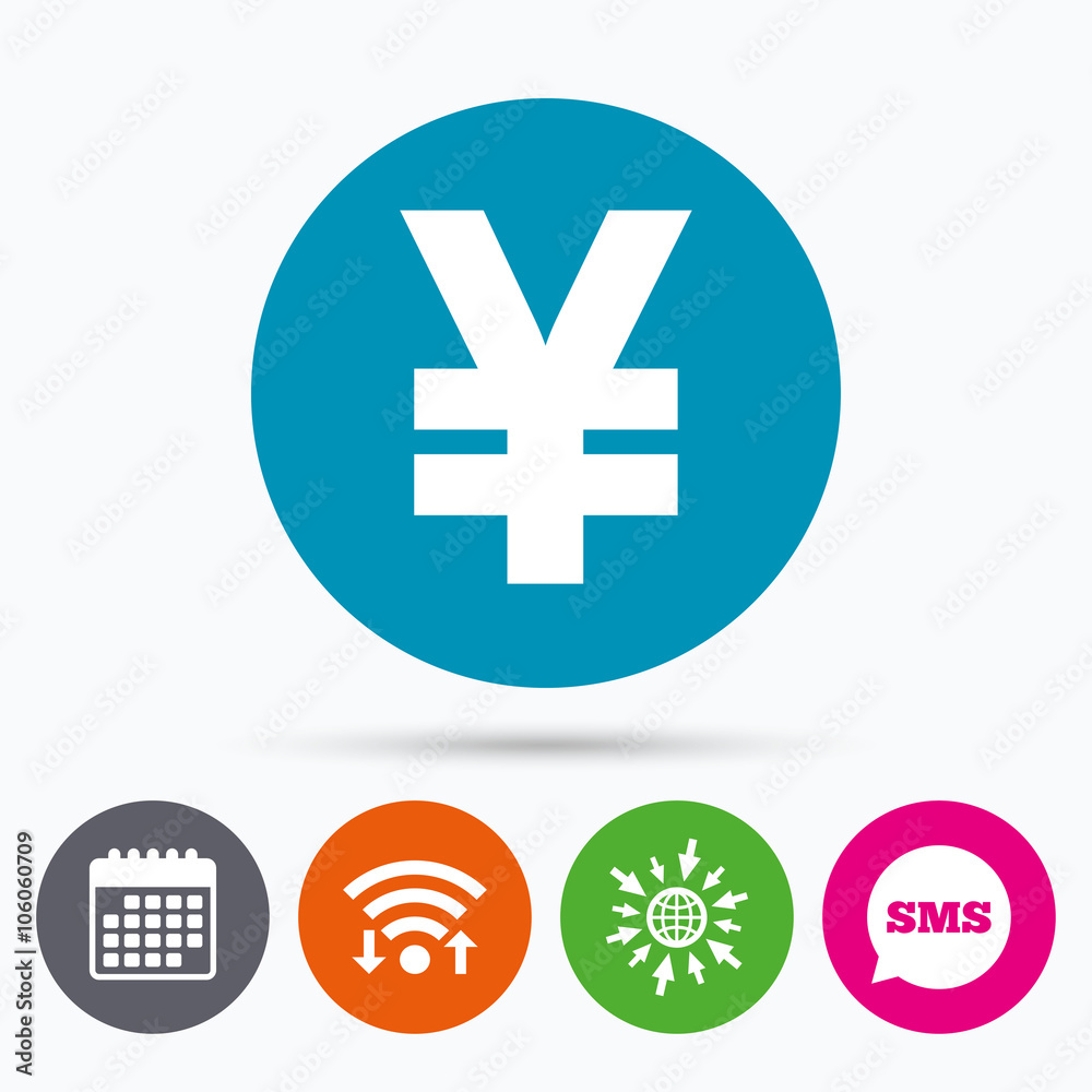 Yen sign icon. JPY currency symbol. Yen sign icon. JPY currency symbol.