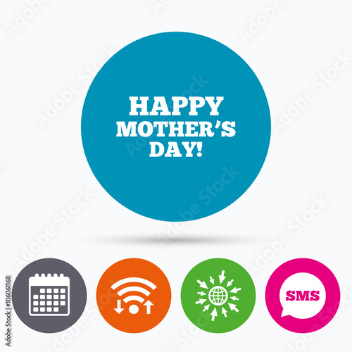 Happy Mothers's Day sign icon. Mom symbol. © blankstock