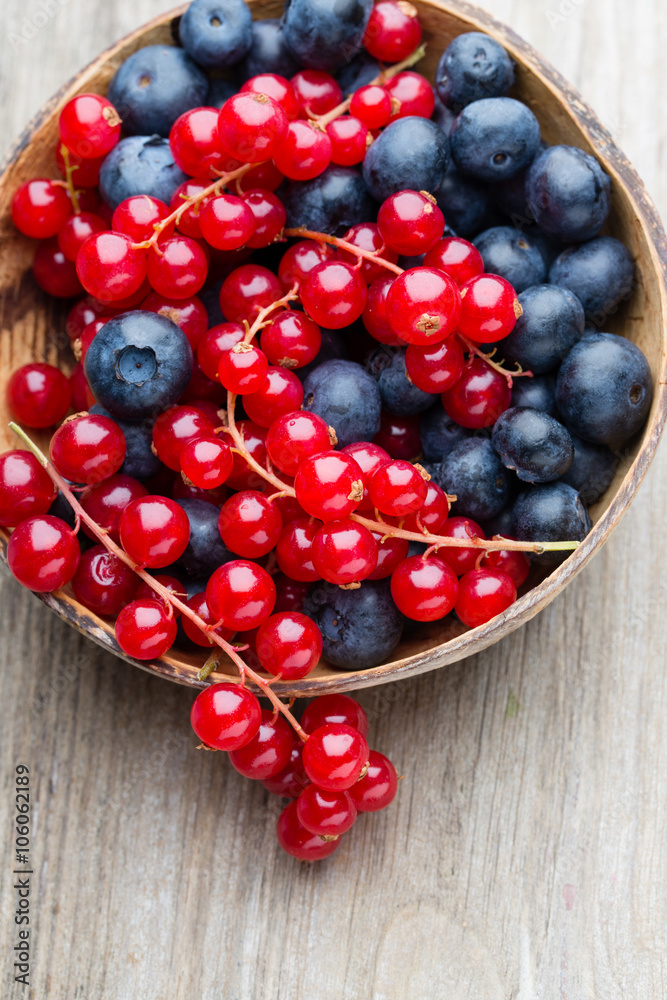 Fresh blueberries and red currant. Fresh blueberries and red currant.