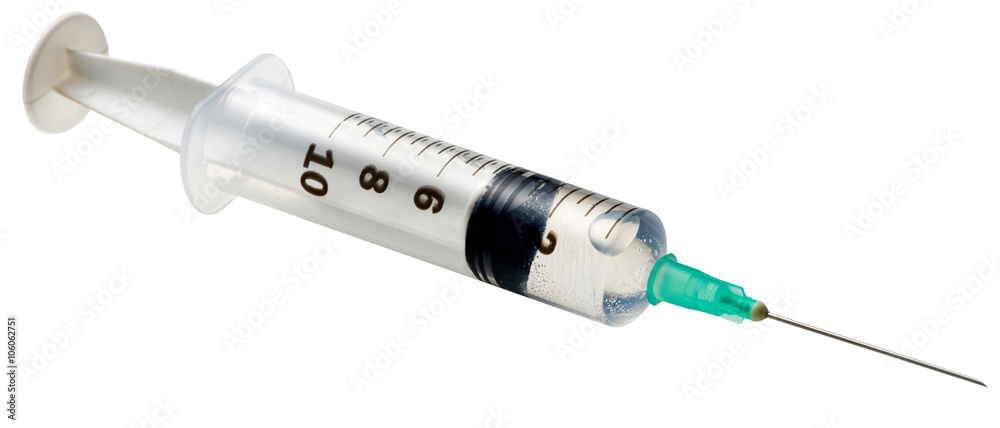 Fototapeta premium Disposable plastic hypodermic syringe