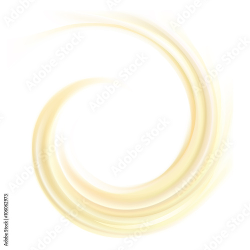 Vector yellow background of swirling creamy texture